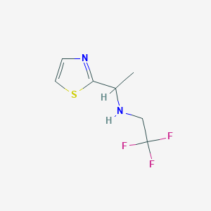 molecular formula C7H9F3N2S B13306740 [1-(1,3-Thiazol-2-yl)ethyl](2,2,2-trifluoroethyl)amine 