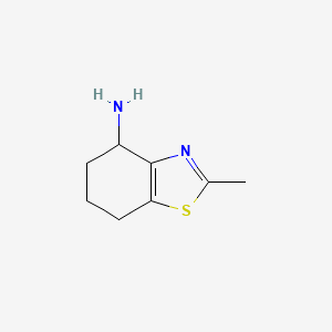 molecular formula C8H12N2S B13306783 2-Methyl-4,5,6,7-tetrahydro-1,3-benzothiazol-4-amine 