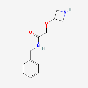 molecular formula C12H16N2O2 B13306799 2-(azetidin-3-yloxy)-N-benzylacetamide 