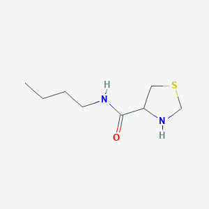 molecular formula C8H16N2OS B13306805 N-butyl-1,3-thiazolidine-4-carboxamide 