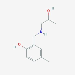 molecular formula C11H17NO2 B13306808 2-{[(2-Hydroxypropyl)amino]methyl}-4-methylphenol 