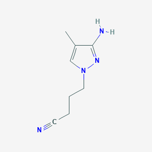 4-(3-amino-4-methyl-1H-pyrazol-1-yl)butanenitrile