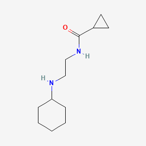 molecular formula C12H22N2O B13306910 N-[2-(Cyclohexylamino)ethyl]cyclopropanecarboxamide 