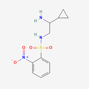 N-(2-Amino-2-cyclopropylethyl)-2-nitrobenzene-1-sulfonamide