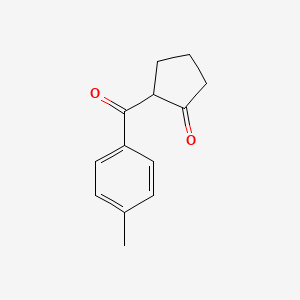 molecular formula C13H14O2 B13306935 2-(4-Methylbenzoyl)cyclopentan-1-one 