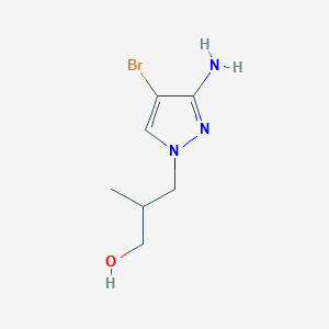 3-(3-Amino-4-bromo-1H-pyrazol-1-yl)-2-methylpropan-1-ol