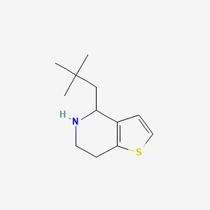 molecular formula C12H19NS B13307015 4-(2,2-Dimethylpropyl)-4H,5H,6H,7H-thieno[3,2-c]pyridine 