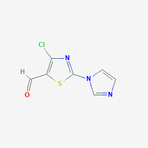 4-Chloro-2-(1H-imidazol-1-yl)-1,3-thiazole-5-carbaldehyde