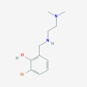 molecular formula C11H17BrN2O B13307062 2-Bromo-6-({[2-(dimethylamino)ethyl]amino}methyl)phenol 