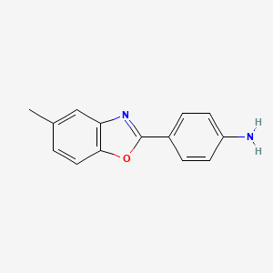 molecular formula C14H12N2O B1330709 4-(5-Methyl-benzooxazol-2-yl)-phenylamine CAS No. 22501-77-5