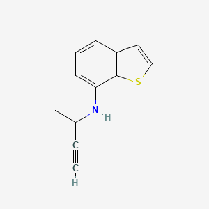 molecular formula C12H11NS B13307095 N-(But-3-yn-2-yl)-1-benzothiophen-7-amine 