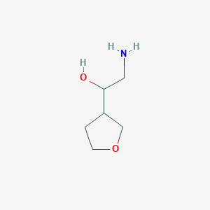 molecular formula C6H13NO2 B13307100 2-Amino-1-(oxolan-3-yl)ethan-1-ol 