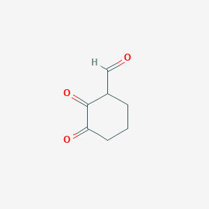 molecular formula C7H8O3 B13307140 2,3-Dioxocyclohexane-1-carbaldehyde 