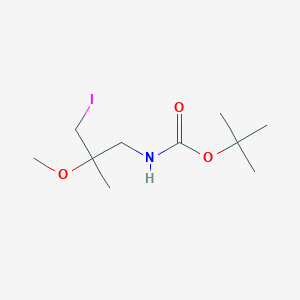 molecular formula C10H20INO3 B13307168 tert-Butyl N-(3-iodo-2-methoxy-2-methylpropyl)carbamate 