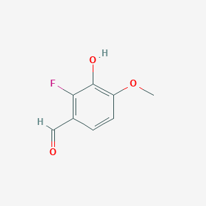 molecular formula C8H7FO3 B1330718 2-氟-3-羟基-4-甲氧基苯甲醛 CAS No. 79418-73-8