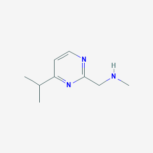 molecular formula C9H15N3 B13307217 Methyl(([4-(propan-2-YL)pyrimidin-2-YL]methyl))amine 