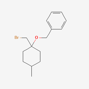 molecular formula C15H21BrO B13307225 (([1-(Bromomethyl)-4-methylcyclohexyl]oxy)methyl)benzene 