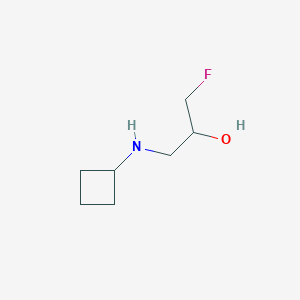 molecular formula C7H14FNO B13307228 1-(Cyclobutylamino)-3-fluoropropan-2-ol 