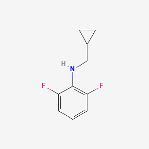 molecular formula C10H11F2N B13307236 N-(cyclopropylmethyl)-2,6-difluoroaniline 