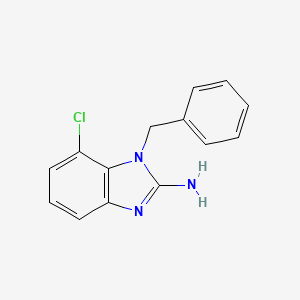 molecular formula C14H12ClN3 B13307328 1-benzyl-7-chloro-1H-1,3-benzodiazol-2-amine 