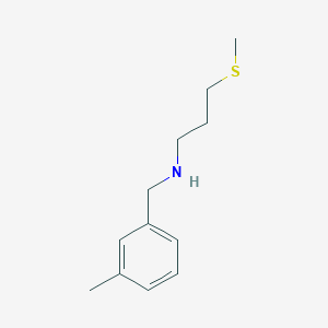 molecular formula C12H19NS B13307368 [(3-Methylphenyl)methyl][3-(methylsulfanyl)propyl]amine 