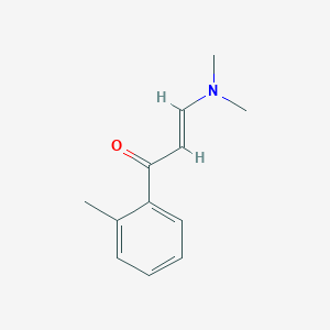 molecular formula C12H15NO B13307408 3-(Dimethylamino)-1-(2-methylphenyl)prop-2-EN-1-one 