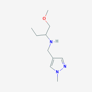 molecular formula C10H19N3O B13307431 (1-Methoxybutan-2-yl)[(1-methyl-1H-pyrazol-4-yl)methyl]amine 