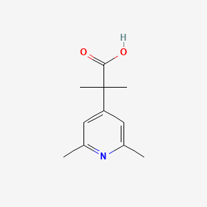 molecular formula C11H15NO2 B13307438 2-(2,6-Dimethylpyridin-4-yl)-2-methylpropanoic acid 