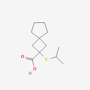 2-(Propan-2-ylsulfanyl)spiro[3.4]octane-2-carboxylic acid