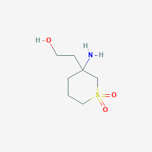 3-Amino-3-(2-hydroxyethyl)-1lambda6-thiane-1,1-dione