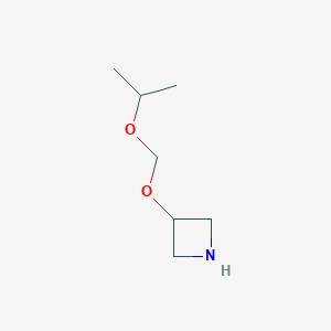 molecular formula C7H15NO2 B13307506 3-[(Propan-2-yloxy)methoxy]azetidine 