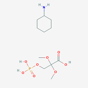 molecular formula C11H24NO8P B13307574 Cyclohexanamine2,2-dimethoxy-3-(phosphonooxy)propanoate 