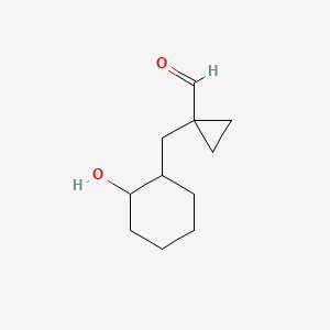 1-[(2-Hydroxycyclohexyl)methyl]cyclopropane-1-carbaldehyde