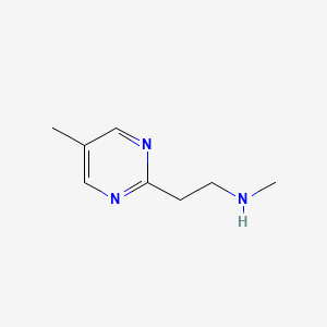 molecular formula C8H13N3 B13307609 Methyl[2-(5-methylpyrimidin-2-YL)ethyl]amine 