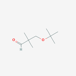 molecular formula C9H18O2 B13307651 3-(tert-Butoxy)-2,2-dimethylpropanal 