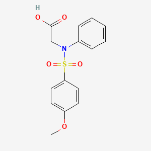 molecular formula C15H15NO5S B1330766 N-[(4-methoxyphenyl)sulfonyl]-N-phenylglycine CAS No. 117309-27-0
