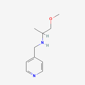 molecular formula C10H16N2O B13307725 (1-Methoxypropan-2-YL)(pyridin-4-ylmethyl)amine 