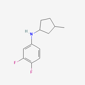 molecular formula C12H15F2N B13307726 3,4-difluoro-N-(3-methylcyclopentyl)aniline 