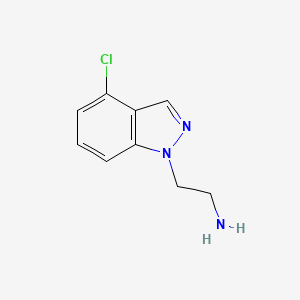 molecular formula C9H10ClN3 B13307743 2-(4-Chloro-1H-indazol-1-yl)ethan-1-amine 