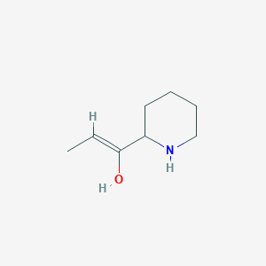 molecular formula C8H15NO B13307794 1-(Piperidin-2-yl)prop-1-en-1-ol 