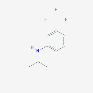 molecular formula C11H14F3N B13307800 N-(Butan-2-yl)-3-(trifluoromethyl)aniline 