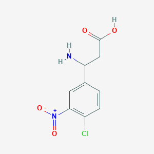 molecular formula C9H9ClN2O4 B1330781 3-氨基-3-(4-氯-3-硝基苯基)丙酸 CAS No. 682804-60-0