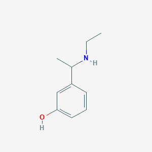 molecular formula C10H15NO B13307825 3-[1-(Ethylamino)ethyl]phenol 