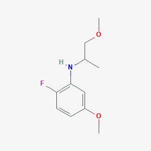 2-Fluoro-5-methoxy-N-(1-methoxypropan-2-yl)aniline