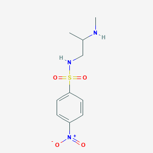 molecular formula C10H15N3O4S B13307856 N-[2-(Methylamino)propyl]-4-nitrobenzene-1-sulfonamide 