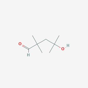 molecular formula C8H16O2 B13307859 4-Hydroxy-2,2,4-trimethylpentanal CAS No. 111209-84-8