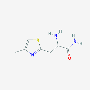 molecular formula C7H11N3OS B13307872 2-Amino-3-(4-methyl-1,3-thiazol-2-yl)propanamide 