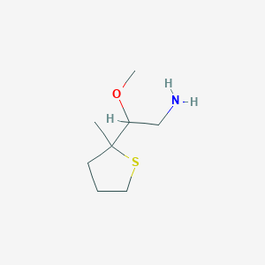 molecular formula C8H17NOS B13307883 2-Methoxy-2-(2-methylthiolan-2-yl)ethan-1-amine 