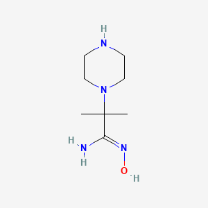 N'-Hydroxy-2-methyl-2-(piperazin-1-YL)propanimidamide