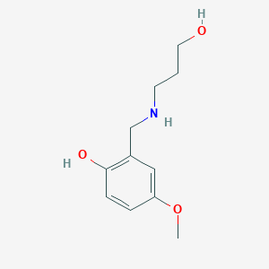 2-{[(3-Hydroxypropyl)amino]methyl}-4-methoxyphenol